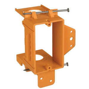 Thomas & Betts - Thomas & Betts SCA100A - Thomas & Betts One-Gang Low-Voltage Bracket, Resi-Rings 3/4, 1, 1-1/4, Color Orange,